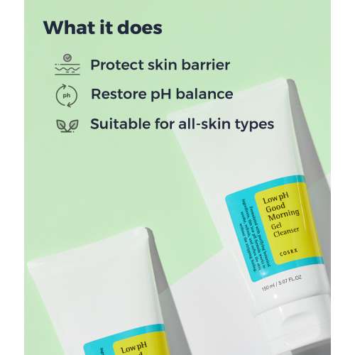 COSRX Low pH Good Morning Gel Cleanser | Korean Gentle Face Wash India 150ml