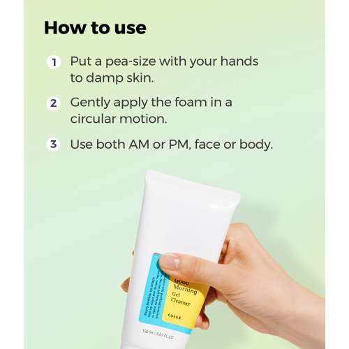 COSRX Low pH Good Morning Gel Cleanser | Korean Gentle Face Wash India 150ml